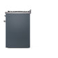 ILVE Nostalgie II 30-Inch Dual Fuel Range with 5 Sealed Burners, 4 cu. ft. Oven, Blue Grey with Burnished Trim, Natural Gas, Solid Door, UP30QNMPBGB