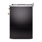 ILVE Nostalgie II 30-Inch Dual Fuel Range with 5 Sealed Burners, 4 cu. ft. Oven, Glossy Black with Copper Trim, Natural Gas, Solid Door, UP30QNMPBKP