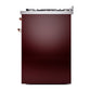 ILVE Nostalgie II 30-Inch Dual Fuel Range with 5 Sealed Burners, 4 cu. ft. Oven, Burgundy with Copper Trim, Liquid Propane, Solid Door, UP30QNMPBUPLP