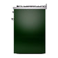 ILVE Nostalgie II 30-Inch Dual Fuel Range with 5 Sealed Burners, 4 cu. ft. Oven, Emerald Green with Chrome Trim, Liquid Propane, Solid Door, UP30QNMPEGCLP