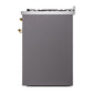 ILVE Nostalgie II 30-Inch Dual Fuel Range with 5 Sealed Burners, 4 cu. ft. Oven, Graphite Matte with Brass Trim, Liquid Propane, Solid Door, UP30QNMPMGGLP