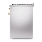 ILVE Nostalgie II 30-Inch Dual Fuel Range with 5 Sealed Burners, 4 cu. ft. Oven, Stainless Steel with Brass Trim, Liquid Propane, Solid Door, UP30QNMPSSGLP