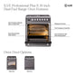 ILVE Professional Plus II 30-Inch Dual Fuel Range with 5 Sealed Burners, 4 cu. ft. Oven, Stainless Steel, Liquid Propane, Triple Glass Door, UP30WMPSSLP
