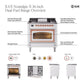 ILVE Nostalgie II 36-Inch Dual Fuel Range with 6 Sealed Burners + Griddle, 3.5 cu. ft. Oven, Burgundy with Chrome Trim, Liquid Propane, Triple Glass Door, UP36FNMPBUCLP