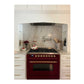 ILVE Nostalgie II 36-Inch Dual Fuel Range with 6 Sealed Burners + Griddle, 3.5 cu. ft. Oven, Burgundy with Brass Trim, Liquid Propane, Triple Glass Door, UP36FNMPBUGLP