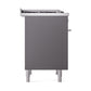 ILVE Professional Plus II 36-Inch Dual Fuel Range with 6 Sealed Burners + Griddle, 3.5 cu. ft. Oven, Graphite Matte, Natural Gas, Solid Door, UP36FQMPMG