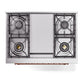 ILVE Nostalgie II 36-Inch Dual Fuel Range with 6 Sealed Burners + Griddle, 3.5 cu. ft. Oven, RAL with Copper Trim, Liquid Propane, Solid Door, UP36FQNMPRAPLP