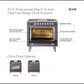 ILVE Professional Plus II 36-Inch Dual Fuel Range with 6 Sealed Burners + Griddle, 3.5 cu. ft. Oven, RAL, Liquid Propane, Triple Glass Door, UP36FWMPRALP