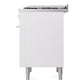 ILVE Professional Plus II 36-Inch Dual Fuel Range with 6 Sealed Burners + Griddle, 3.5 cu. ft. Oven, White, Liquid Propane, Triple Glass Door, UP36FWMPWHLP