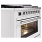 ILVE Professional Plus II 36-Inch Dual Fuel Range with 6 Sealed Burners + Griddle, 3.5 cu. ft. Oven, White, Natural Gas, Triple Glass Door, UP36FWMPWH