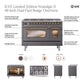 ILVE Nostalgie II 48-Inch Dual Fuel Range with 8 Sealed Burners, 5.02 cu. ft. Oven, White with Brass Trim, Natural Gas, Triple Glass Door, UP488NMPWHG