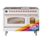 ILVE Nostalgie II 48-Inch Dual Fuel Range with 8 Sealed Burners + Griddle, 5.02 cu. ft. Oven, RAL with Copper Trim, Liquid Propane, Triple Glass Door, UP48FNMPRAPLP