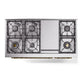 ILVE Nostalgie II 48-Inch Dual Fuel Range with 8 Sealed Burners + Griddle, 5.02 cu. ft. Oven, Stainless Steel with Brass Trim, Natural Gas, Triple Glass Door, UP48FNMPSSG