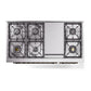 ILVE Nostalgie II 48-Inch Dual Fuel Range with 8 Sealed Burners + Griddle, 5.02 cu. ft. Oven, White with Burnished Trim, Liquid Propane, Triple Glass Door, UP48FNMPWHBLP