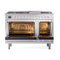 ILVE Professional Plus II 48-Inch Dual Fuel Range with 8 Sealed Burners + Griddle, 5.02 cu. ft. Oven, Stainless Steel, Liquid Propane, Solid Door, UP48FQMPSSLP