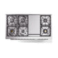 ILVE Professional Plus II 48-Inch Dual Fuel Range with 8 Sealed Burners + Griddle, 5.02 cu. ft. Oven, Stainless Steel, Liquid Propane, Solid Door, UP48FQMPSSLP