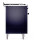 ILVE Nostalgie II 48-Inch Dual Fuel Range with 8 Sealed Burners + Griddle, 5.02 cu. ft. Oven, Midnight Blue with Chrome Trim, Liquid Propane, Solid Door, UP48FQNMPMBCLP