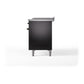 ILVE Nostalgie II 48-Inch Dual Fuel Range with 5 Sealed Burners + Griddle + French Top, 5.02 cu. ft. Oven, Glossy Black with Burnished Trim, Liquid Propane, Triple Glass Door, UP48FSNMPBKBLP