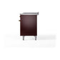 ILVE Nostalgie II 48-Inch Dual Fuel Range with 5 Sealed Burners + Griddle + French Top, 5.02 cu. ft. Oven, Burgundy with Brass Trim, Liquid Propane, Triple Glass Door, UP48FSNMPBUGLP
