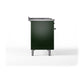 ILVE Nostalgie II 48-Inch Dual Fuel Range with 5 Sealed Burners + Griddle + French Top, 5.02 cu. ft. Oven, Emerald Green with Chrome Trim, Liquid Propane, Triple Glass Door, UP48FSNMPEGCLP