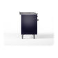 ILVE Nostalgie II 48-Inch Dual Fuel Range with 5 Sealed Burners + Griddle + French Top, 5.02 cu. ft. Oven, Midnight Blue with Burnished Trim, Natural Gas, Triple Glass Door, UP48FSNMPMBB