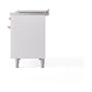 ILVE Nostalgie II 48-Inch Dual Fuel Range with 5 Sealed Burners + Griddle + French Top, 5.02 cu. ft. Oven, White with Copper Trim, Liquid Propane, Triple Glass Door, UP48FSNMPWHPLP