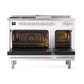 ILVE Professional Plus II 48-Inch Dual Fuel Range with 5 Sealed Burners + Griddle + French Top, 5.02 cu. ft. Oven, RAL, Natural Gas, Solid Door, UP48FSQMPRA