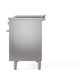 ILVE Professional Plus II 48-Inch Dual Fuel Range with 5 Sealed Burners + Griddle + French Top, 5.02 cu. ft. Oven, Stainless Steel, Natural Gas, Solid Door, UP48FSQMPSS