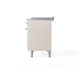 ILVE Nostalgie II 48-Inch Dual Fuel Range with 5 Sealed Burners + Griddle + French Top, 5.02 cu. ft. Oven, Antique White with Chrome Trim, Natural Gas, Solid Door, UP48FSQNMPAWC