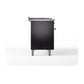 ILVE Nostalgie II 48-Inch Dual Fuel Range with 5 Sealed Burners + Griddle + French Top, 5.02 cu. ft. Oven, Glossy Black with Brass Trim, Natural Gas, Solid Door, UP48FSQNMPBKG