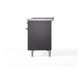 ILVE Nostalgie II 48-Inch Dual Fuel Range with 5 Sealed Burners + Griddle + French Top, 5.02 cu. ft. Oven, Graphite Matte with Chrome Trim, Liquid Propane, Solid Door, UP48FSQNMPMGCLP