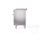 ILVE Nostalgie II 48-Inch Dual Fuel Range with 5 Sealed Burners + Griddle + French Top, 5.02 cu. ft. Oven, Stainless Steel with Chrome Trim, Liquid Propane, Solid Door, UP48FSQNMPSSCLP
