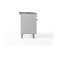 ILVE Nostalgie II 48-Inch Dual Fuel Range with 5 Sealed Burners + Griddle + French Top, 5.02 cu. ft. Oven, White with Burnished Trim, Liquid Propane, Solid Door, UP48FSQNMPWHBLP