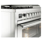 ILVE Professional Plus II 48-Inch Dual Fuel Range with 5 Sealed Burners + Griddle + French Top, 5.02 cu. ft. Oven, Stainless Steel, Natural Gas, Triple Glass Door, UP48FSWMPSS