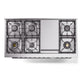 ILVE Professional Plus II 48-Inch Dual Fuel Range with 8 Sealed Burners + Griddle, 5.02 cu. ft. Oven, Glossy Black, Liquid Propane, Triple Glass Door, UP48FWMPBKLP