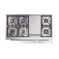ILVE Professional Plus II 48-Inch Dual Fuel Range with 8 Sealed Burners + Griddle, 5.02 cu. ft. Oven, RAL, Liquid Propane, Triple Glass Door, UP48FWMPRALP