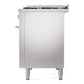 ILVE Professional Plus II 48-Inch Dual Fuel Range with 8 Sealed Burners + Griddle, 5.02 cu. ft. Oven, Stainless Steel, Liquid Propane, Triple Glass Door, UP48FWMPSSLP