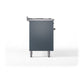 ILVE Nostalgie II 60-Inch Dual Fuel Range with 9 Sealed Burners + Griddle, 5.8 cu. ft. Oven, Blue Grey with Burnished Trim, Liquid Propane, Triple Glass Door, UP60FNMPBGBLP