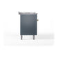 ILVE Nostalgie II 60-Inch Dual Fuel Range with 9 Sealed Burners + Griddle, 5.8 cu. ft. Oven, Blue Grey with Brass Trim, Natural Gas, Triple Glass Door, UP60FNMPBGG
