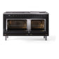 ILVE Nostalgie II 60-Inch Dual Fuel Range with 9 Sealed Burners + Griddle, 5.8 cu. ft. Oven, Glossy Black with Burnished Trim, Liquid Propane, Triple Glass Door, UP60FNMPBKBLP