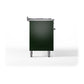 ILVE Nostalgie II 60-Inch Dual Fuel Range with 9 Sealed Burners + Griddle, 5.8 cu. ft. Oven, Emerald Green with Chrome Trim, Natural Gas, Triple Glass Door, UP60FNMPEGC