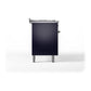 ILVE Nostalgie II 60-Inch Dual Fuel Range with 9 Sealed Burners + Griddle, 5.8 cu. ft. Oven, Midnight Blue with Burnished Trim, Natural Gas, Triple Glass Door, UP60FNMPMBB