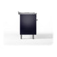 ILVE Nostalgie II 60-Inch Dual Fuel Range with 9 Sealed Burners + Griddle, 5.8 cu. ft. Oven, Midnight Blue with Chrome Trim, Natural Gas, Triple Glass Door, UP60FNMPMBC