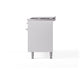ILVE Nostalgie II 60-Inch Dual Fuel Range with 9 Sealed Burners + Griddle, 5.8 cu. ft. Oven, White with Chrome Trim, Liquid Propane, Triple Glass Door, UP60FNMPWHCLP