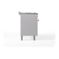 ILVE Nostalgie II 60-Inch Dual Fuel Range with 9 Sealed Burners + Griddle, 5.8 cu. ft. Oven, White with Brass Trim, Natural Gas, Triple Glass Door, UP60FNMPWHG