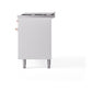 ILVE Nostalgie II 60-Inch Dual Fuel Range with 9 Sealed Burners + Griddle, 5.8 cu. ft. Oven, White with Copper Trim, Natural Gas, Triple Glass Door, UP60FNMPWHP