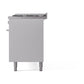ILVE Professional Plus II 60-Inch Dual Fuel Range with 9 Sealed Burners + Griddle, 5.8 cu. ft. Oven, White, Liquid Propane, Solid Door, UP60FQMPWHLP