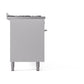 ILVE Professional Plus II 60-Inch Dual Fuel Range with 9 Sealed Burners + Griddle, 5.8 cu. ft. Oven, White, Natural Gas, Solid Door, UP60FQMPWH