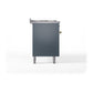 ILVE Nostalgie II 60-Inch Dual Fuel Range with 9 Sealed Burners + Griddle, 5.8 cu. ft. Oven, Blue Grey with Brass Trim, Natural Gas, Solid Door, UP60FQNMPBGG