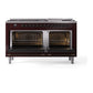ILVE Nostalgie II 60-Inch Dual Fuel Range with 9 Sealed Burners + Griddle, 5.8 cu. ft. Oven, Burgundy with Burnished Trim, Liquid Propane, Solid Door, UP60FQNMPBUBLP